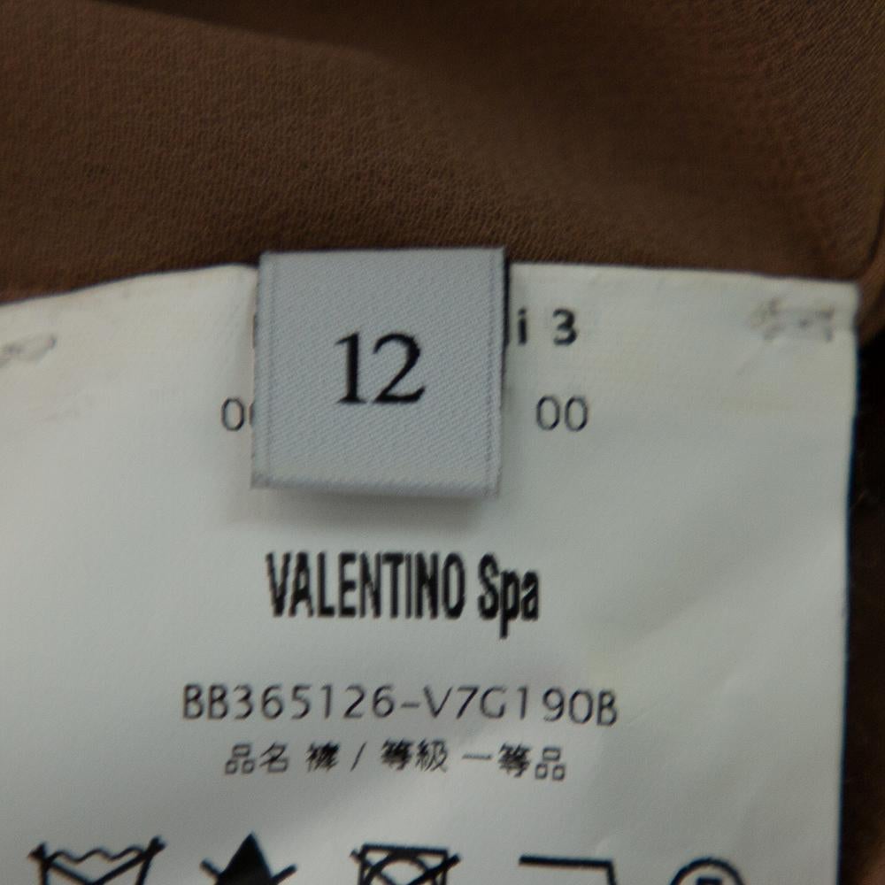 Valentino Black Lace Overlay Flared Trousers L In Good Condition For Sale In Dubai, Al Qouz 2