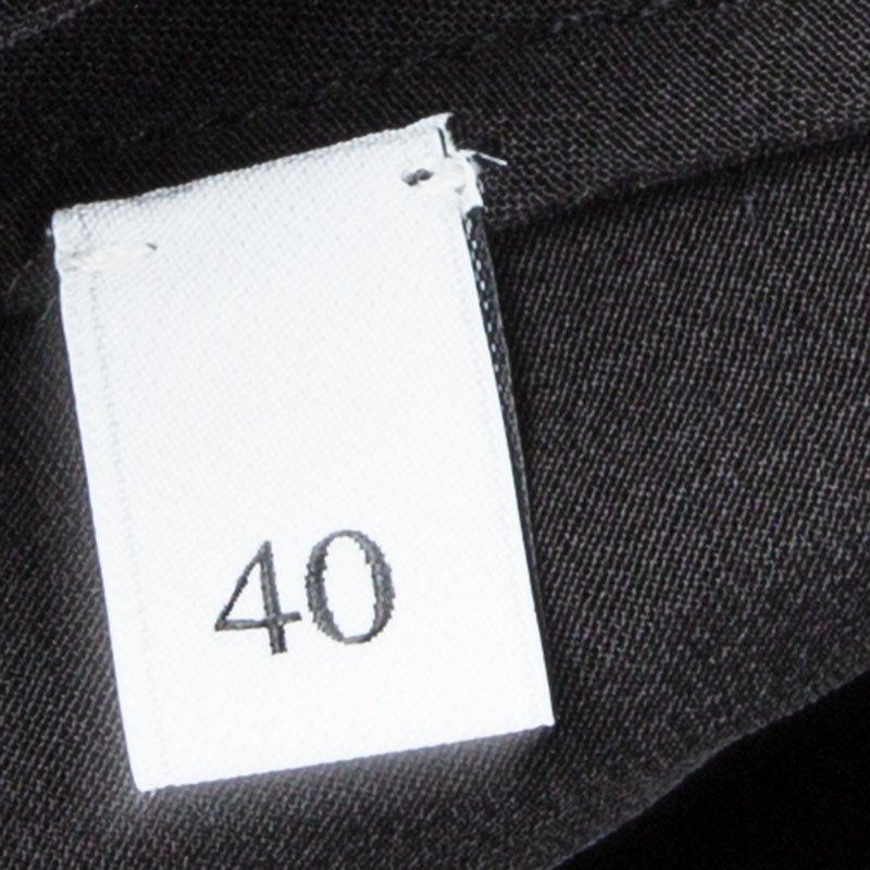 Valentino Black Lace Stud Embellished Paneled Midi Skirt M 2
