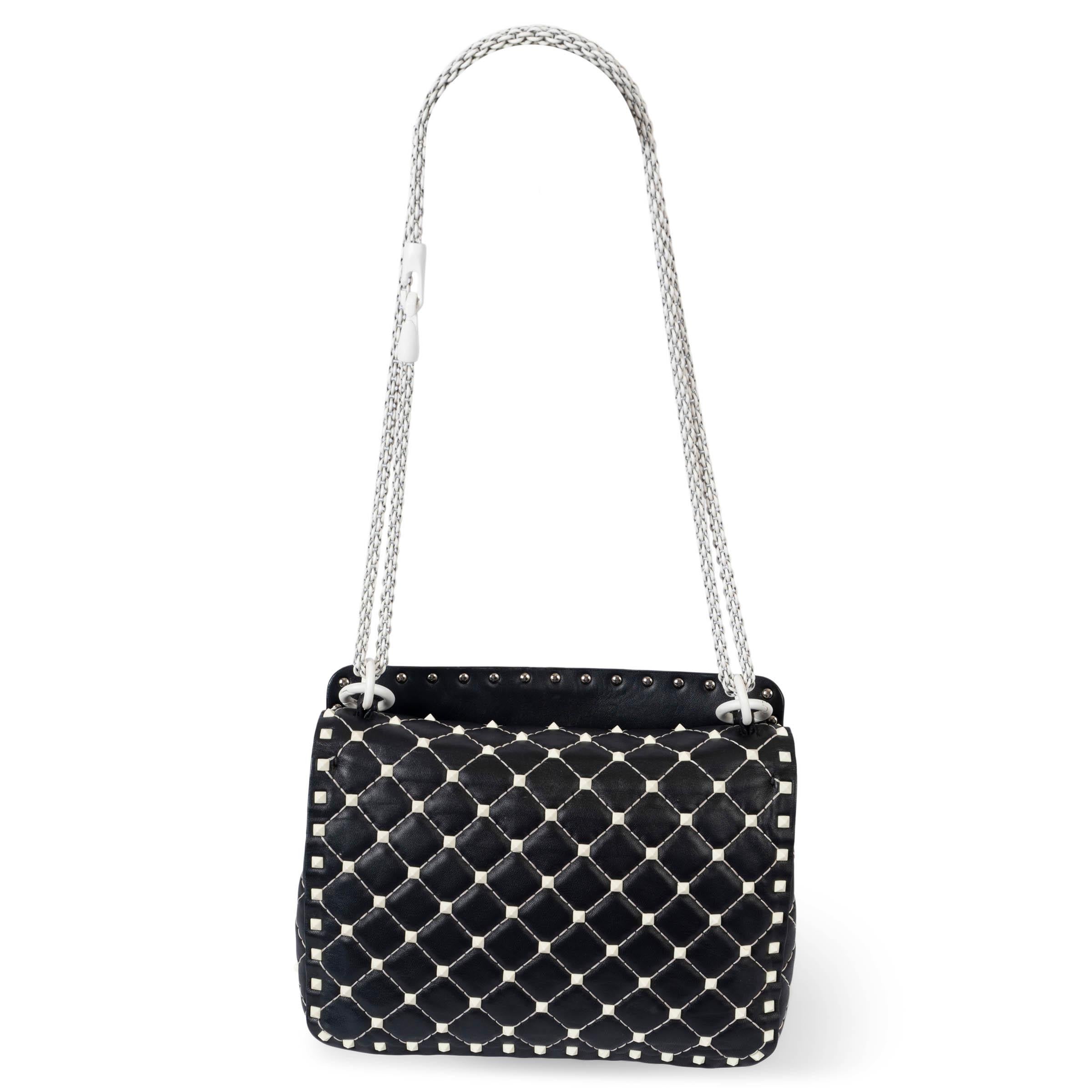 Noir VALENTINO noir cuir 2018 FREE ROCKSTUD SPIKE Sac à bandoulière en vente