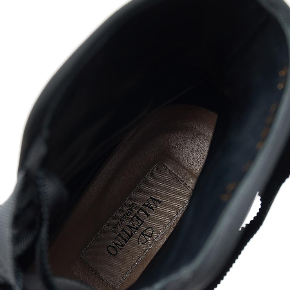 Valentino Ballerina in pelle nera con tacco a blocco taglia 37 2