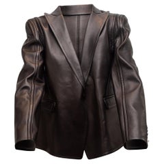 Valentino Black Leather Blazer