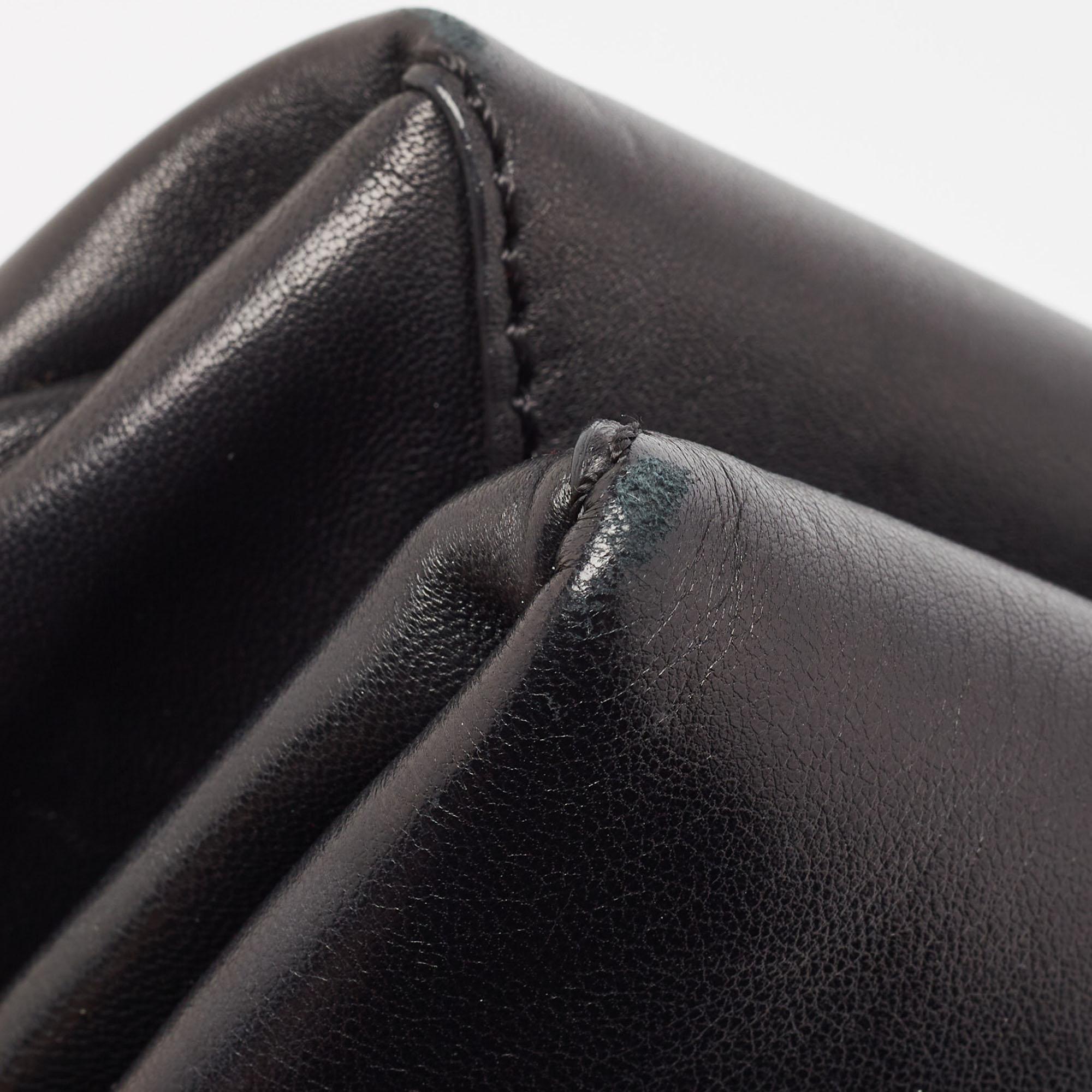 Valentino Black Leather Bow Flap Chain Clucth 3