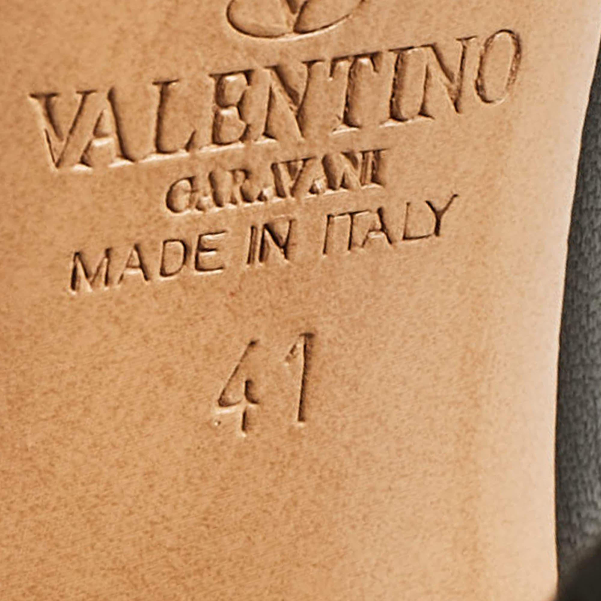 Valentino - Bottines à talons hauts en cuir noir avec ornements en maillons de chaîne - Taille 41 en vente 3