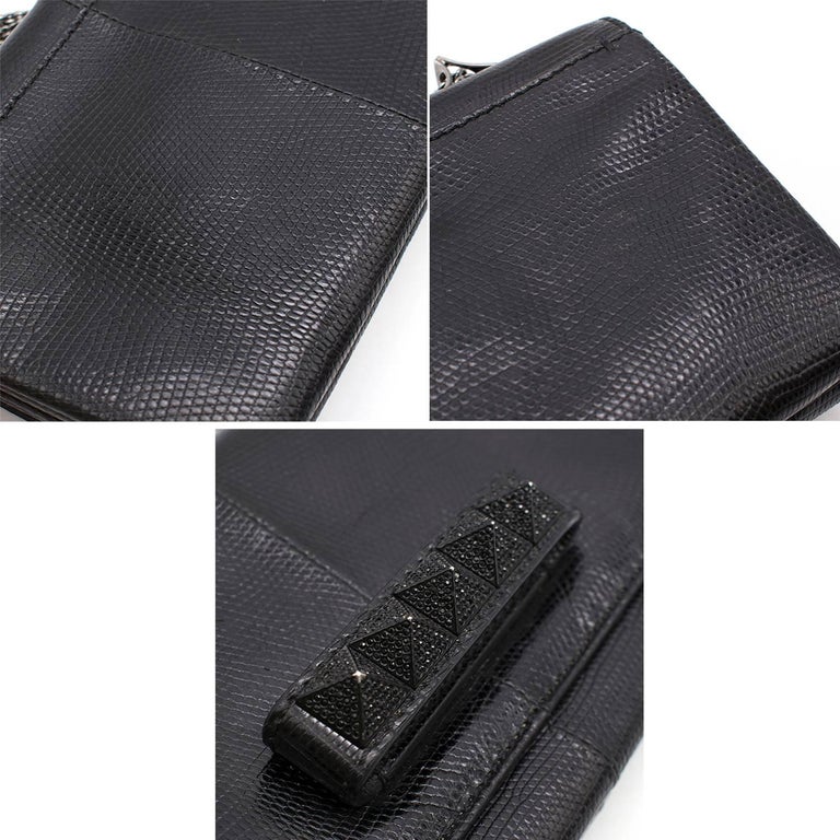 Valentino black leather clutch bag For Sale at 1stDibs