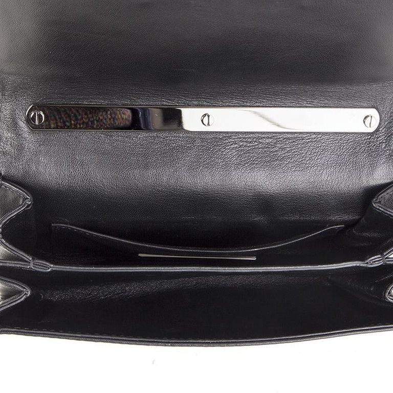 VALENTINO black leather CRYSTAL SO NOIR VA VA VOOM Shoulder Bag at 1stDibs