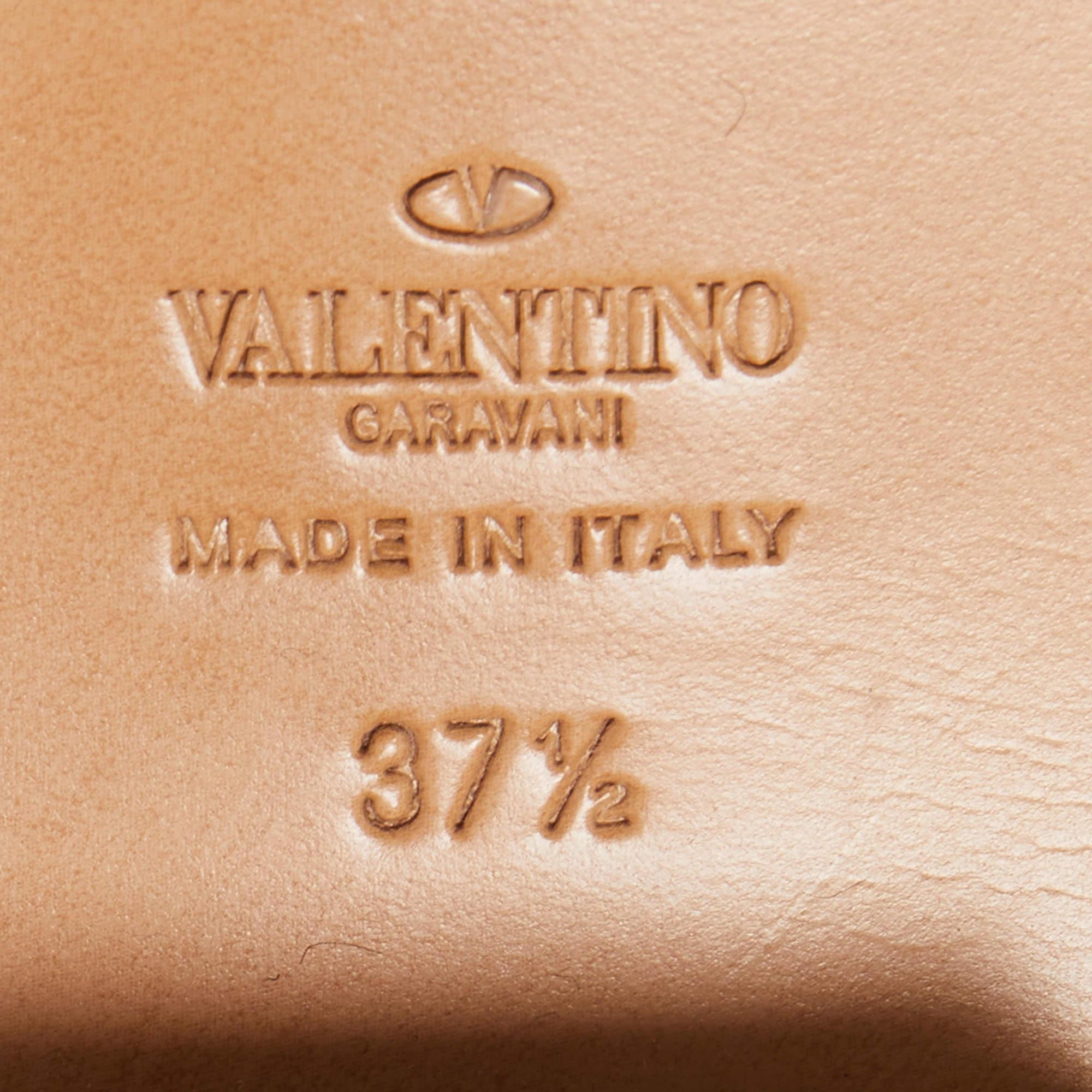 Valentino Black Leather Embellished Cowboy Ankle Boots Size 37.5 4