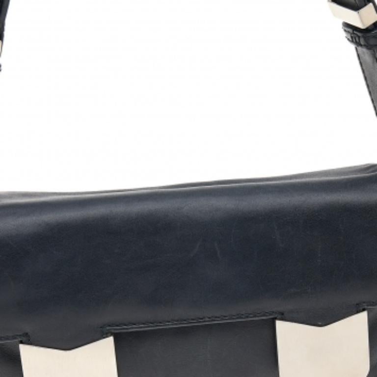 Valentino Black Leather Flap Shoulder Bag For Sale 3