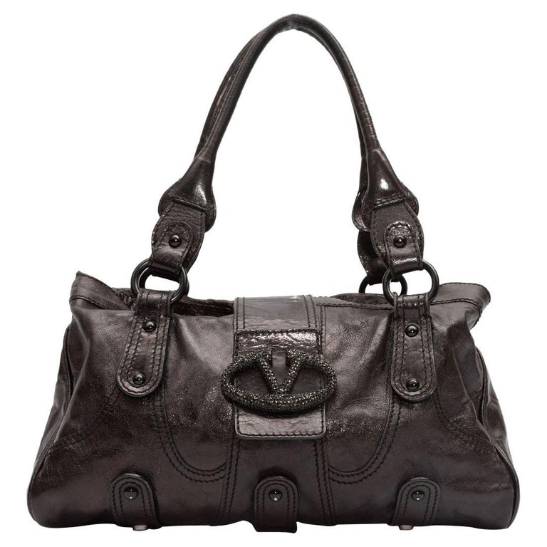 Valentino Leather Hobo Bag For Sale at 1stDibs