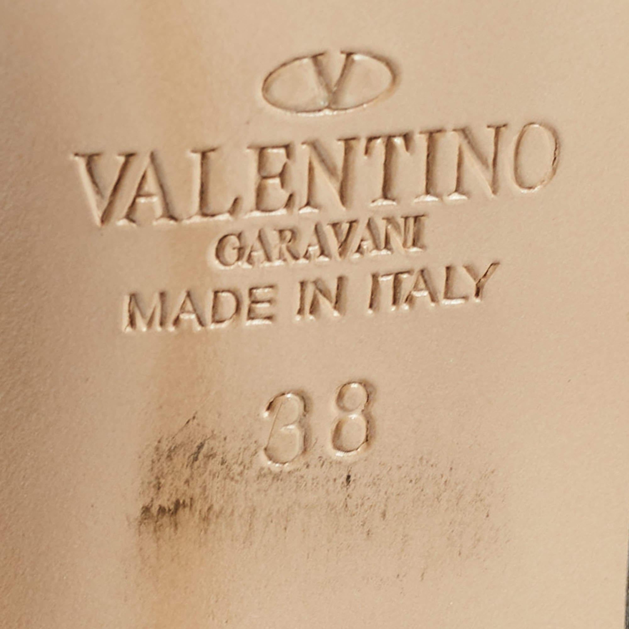 Valentino - Bottes en cuir noir au niveau du genou - Taille 38 Pour femmes en vente