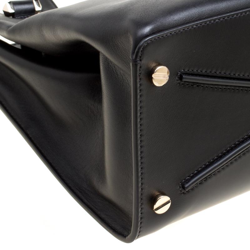 Valentino Black Leather Large Joylock Top Handle Bag 6