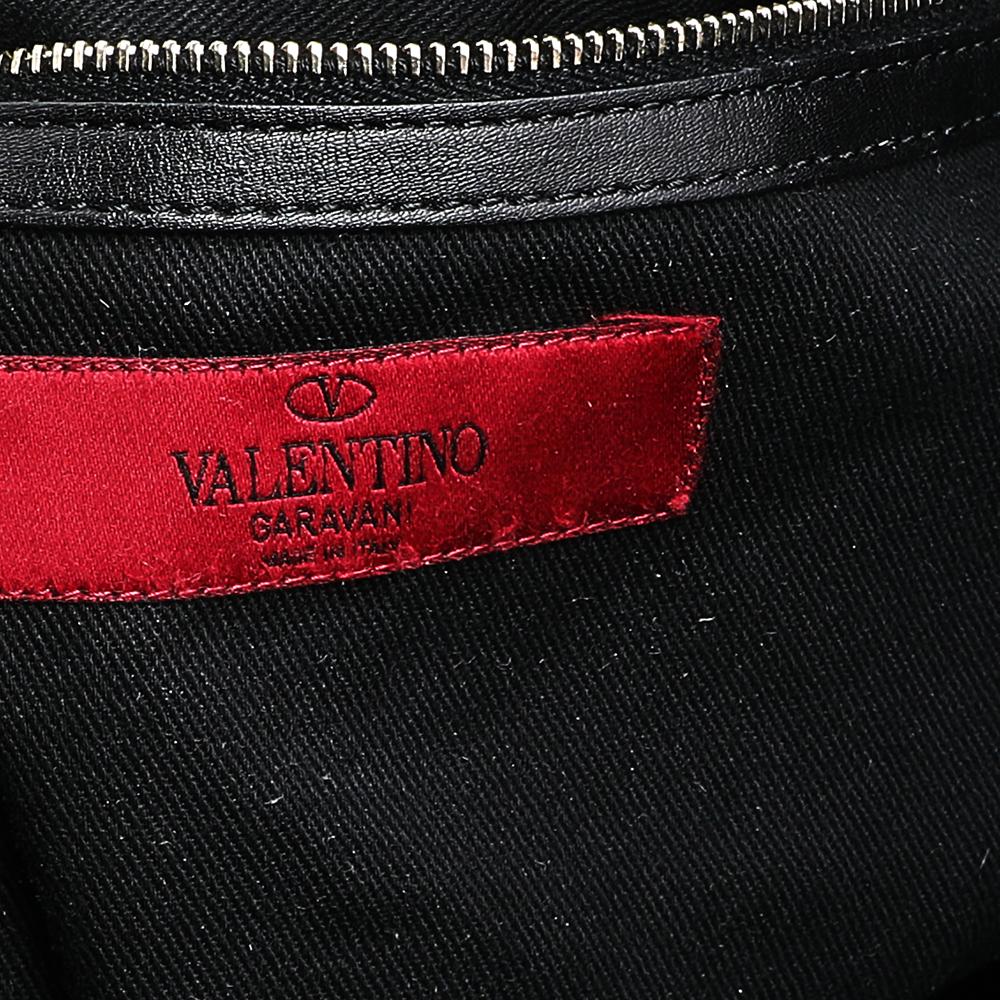 Valentino Black Leather Large Rockstud Va Va Voom Shopper Tote 6
