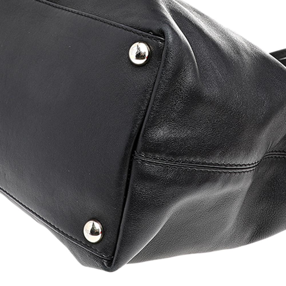 Valentino Black Leather Large Rockstud Va Va Voom Shopper Tote 5