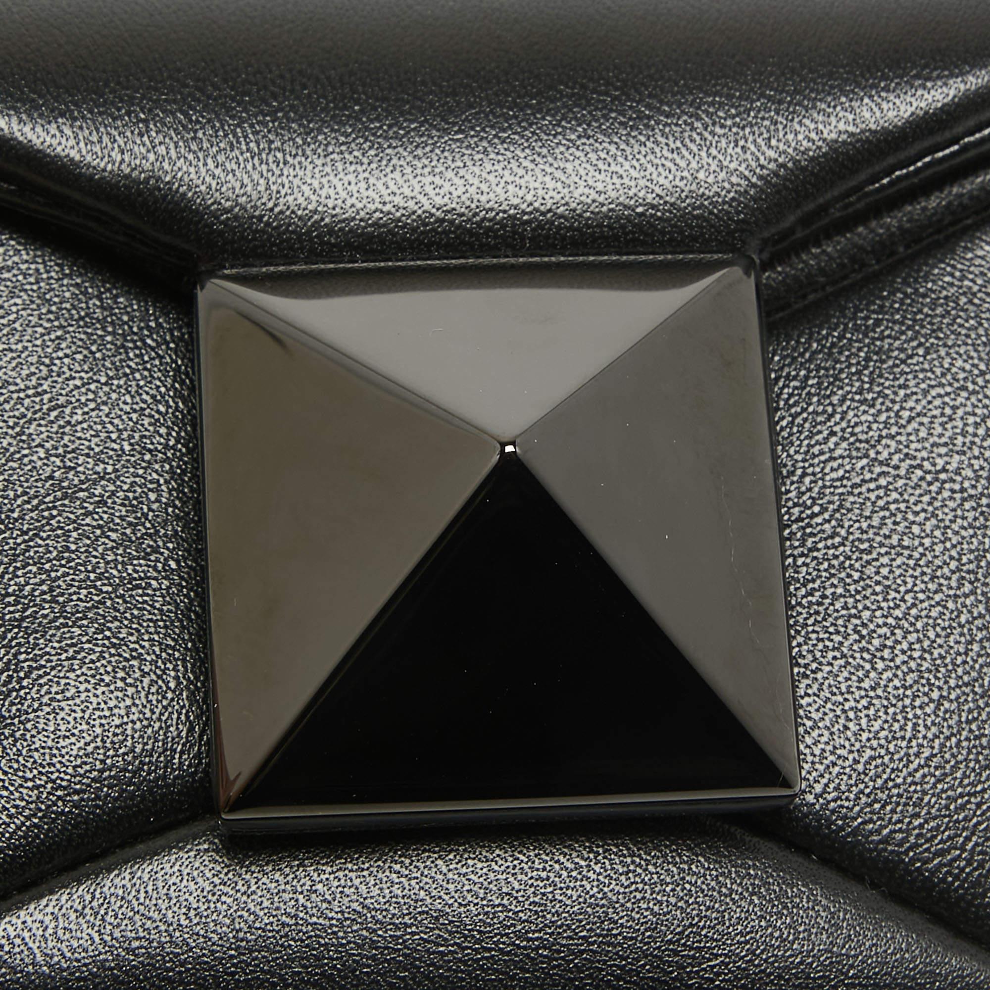 Valentino Black Leather Micro One Stud Crossbody Bag 5
