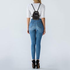 Valentino Black Leather Mini Rockstud Backpack