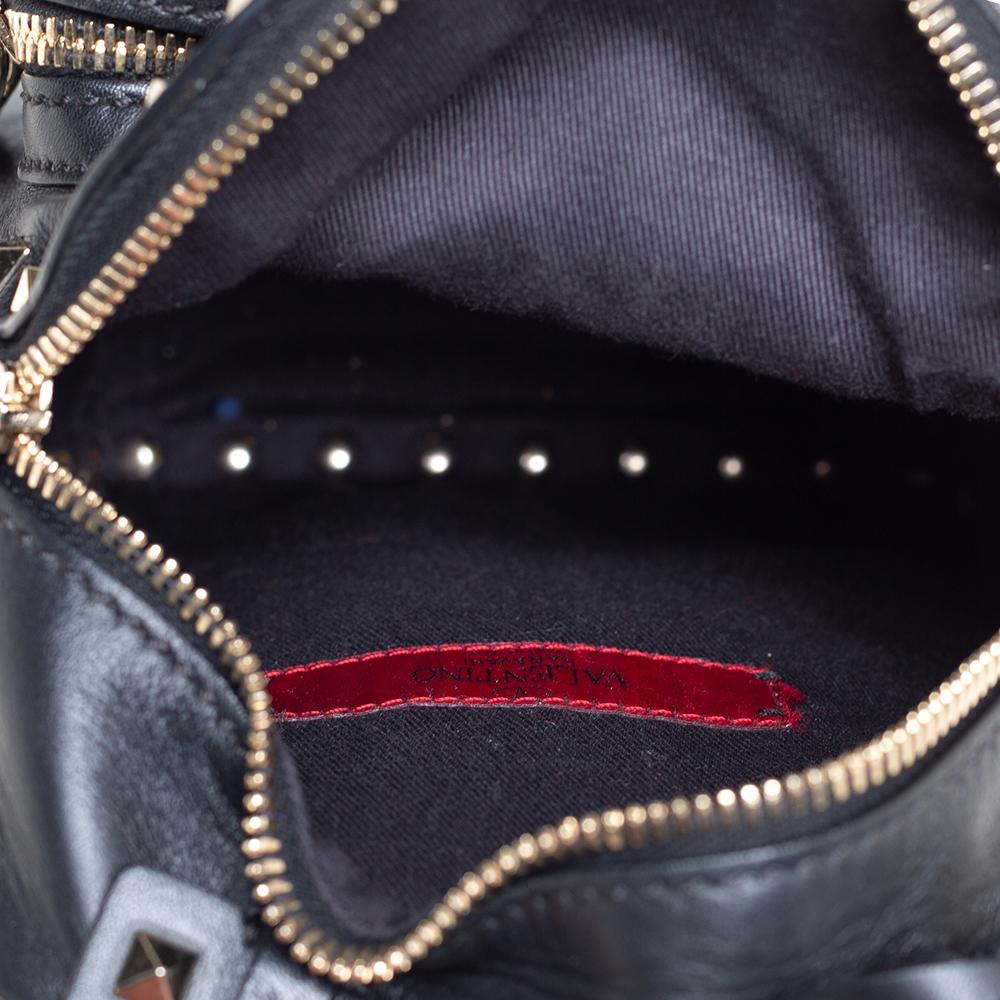 Valentino Black Leather Mini Rockstud Backpack 3