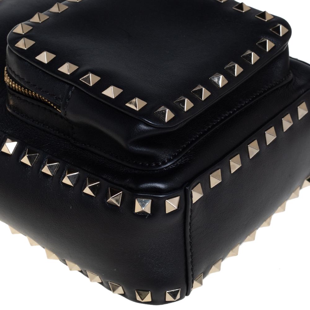 Valentino Black Leather Mini Rockstud Backpack 4