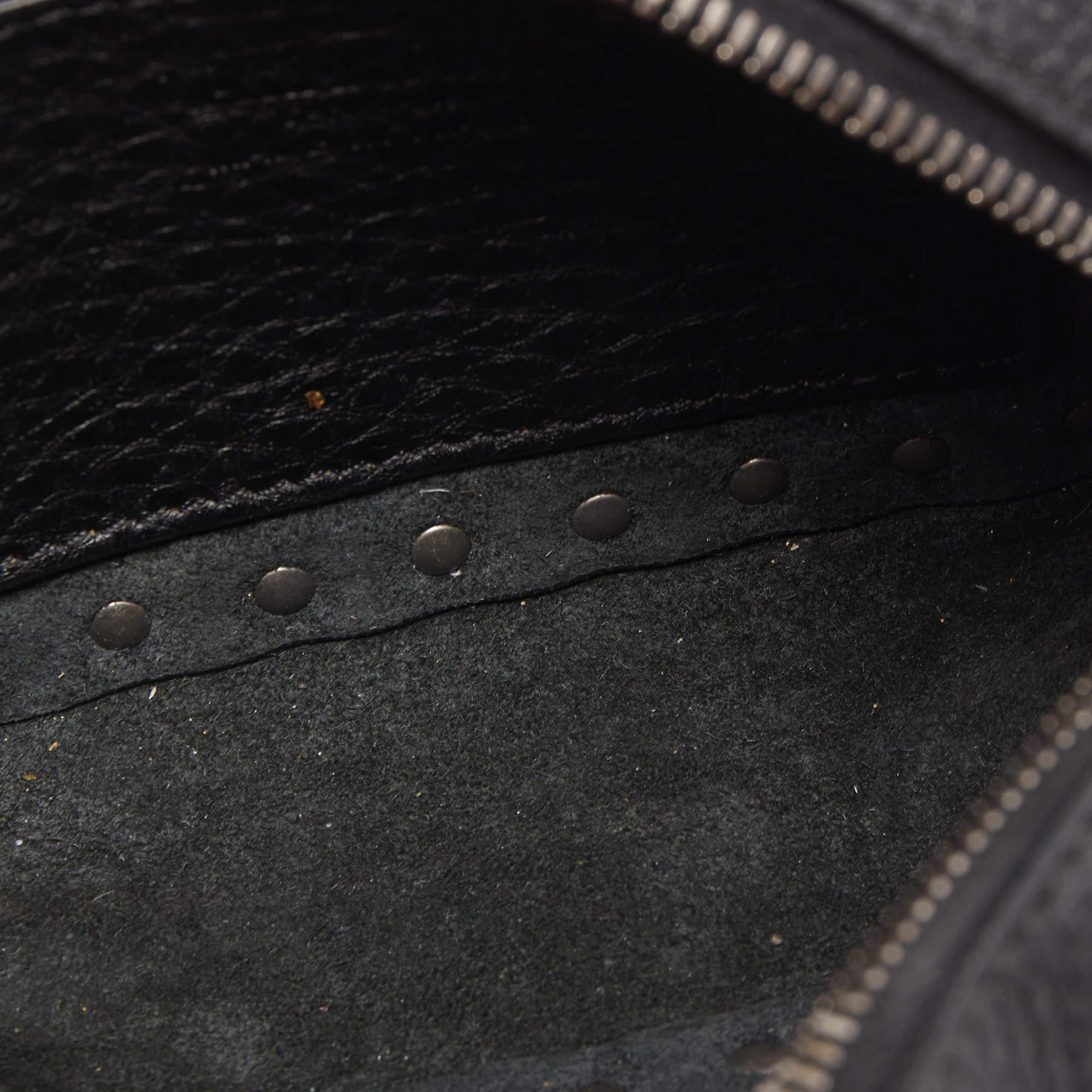 Valentino Black Leather Mini Rolling Rockstud Camera Chain Bag 2