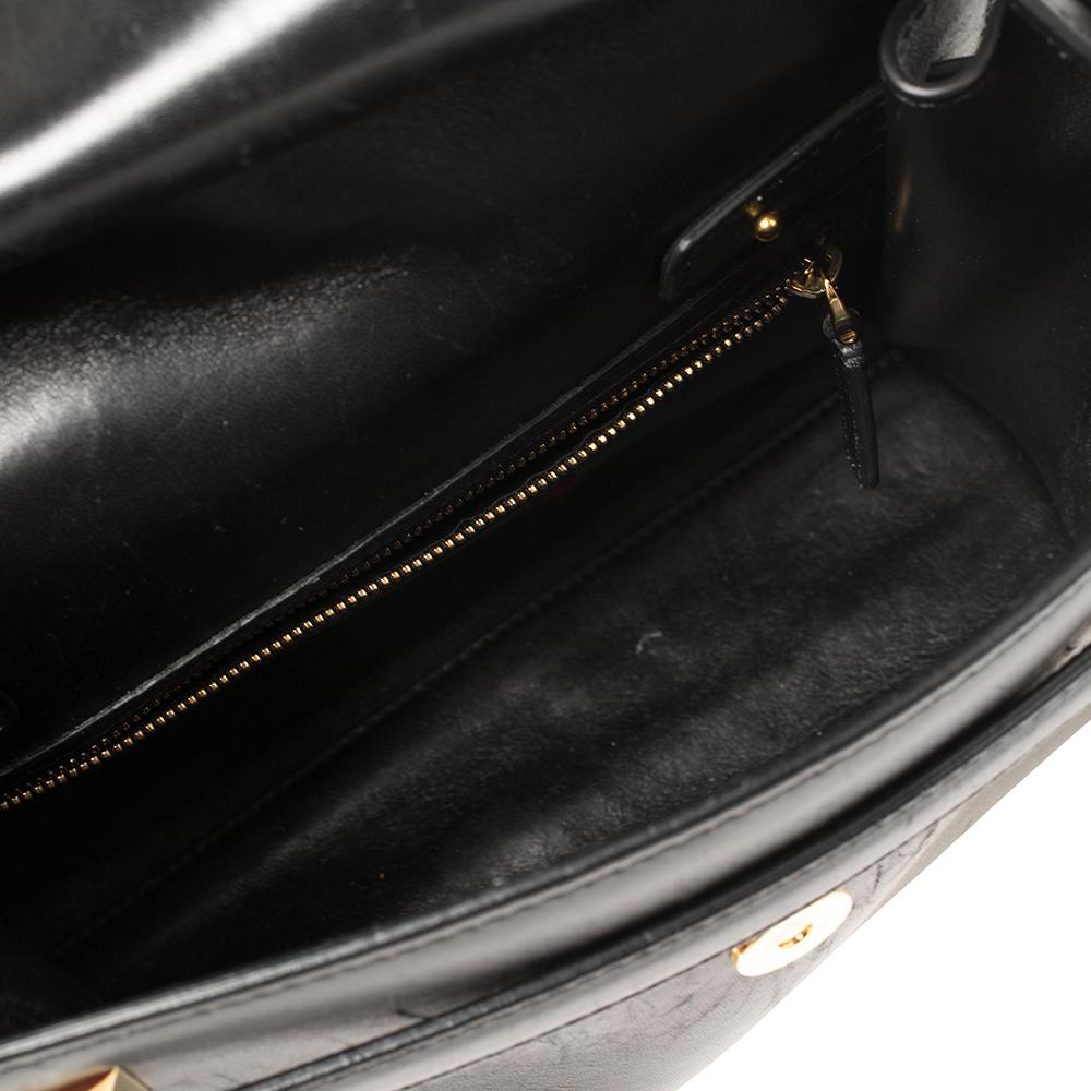 Valentino Black Leather My Rockstud Top Handle Bag 3