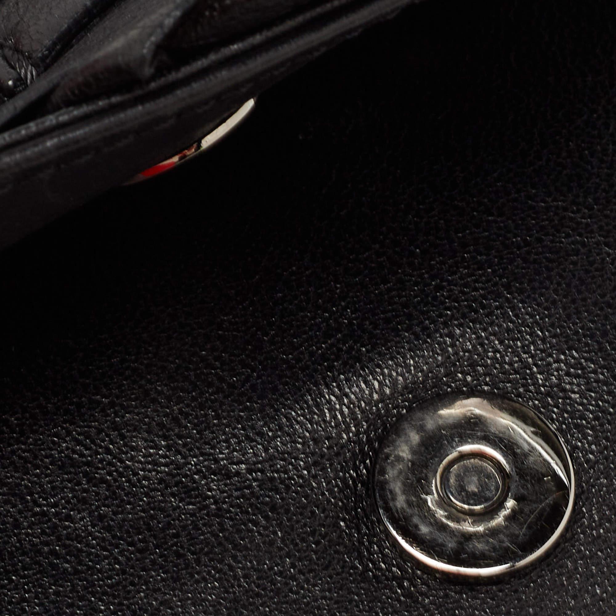 Valentino Black Leather Petale Rose Crossbody Bag For Sale 6