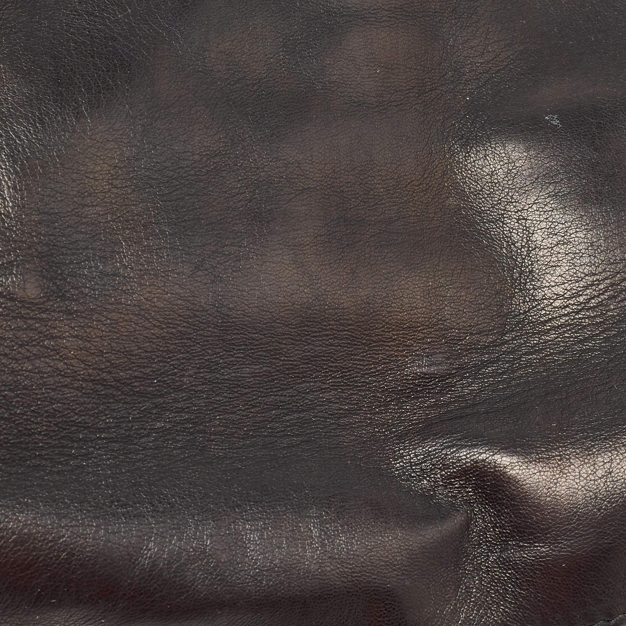 Valentino Black Leather Petale Rose Crossbody Bag For Sale 4