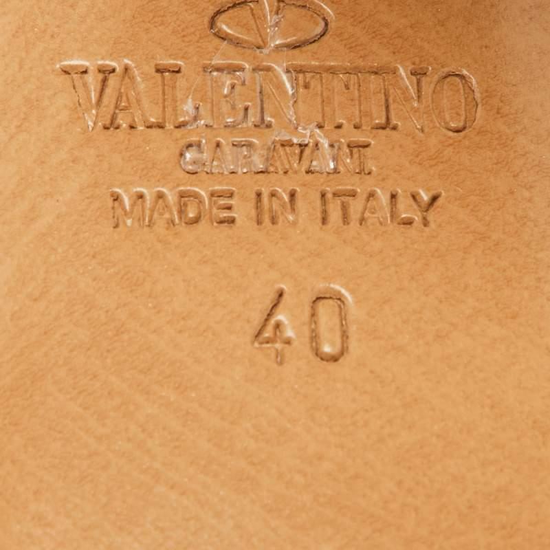 Valentino Black Leather Rockstud Ankle Strap Sandals Size 40 3