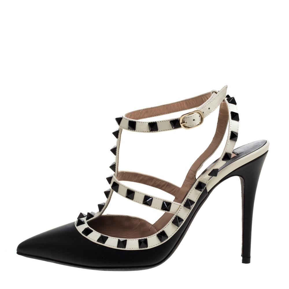 Instantly recognizable, the Rockstud sandals from Valentino are one of the most iconic styles from the brand. These sandals have been crafted from leather and styled with the signature Rockstud accents on the straps. They are complete with buckle