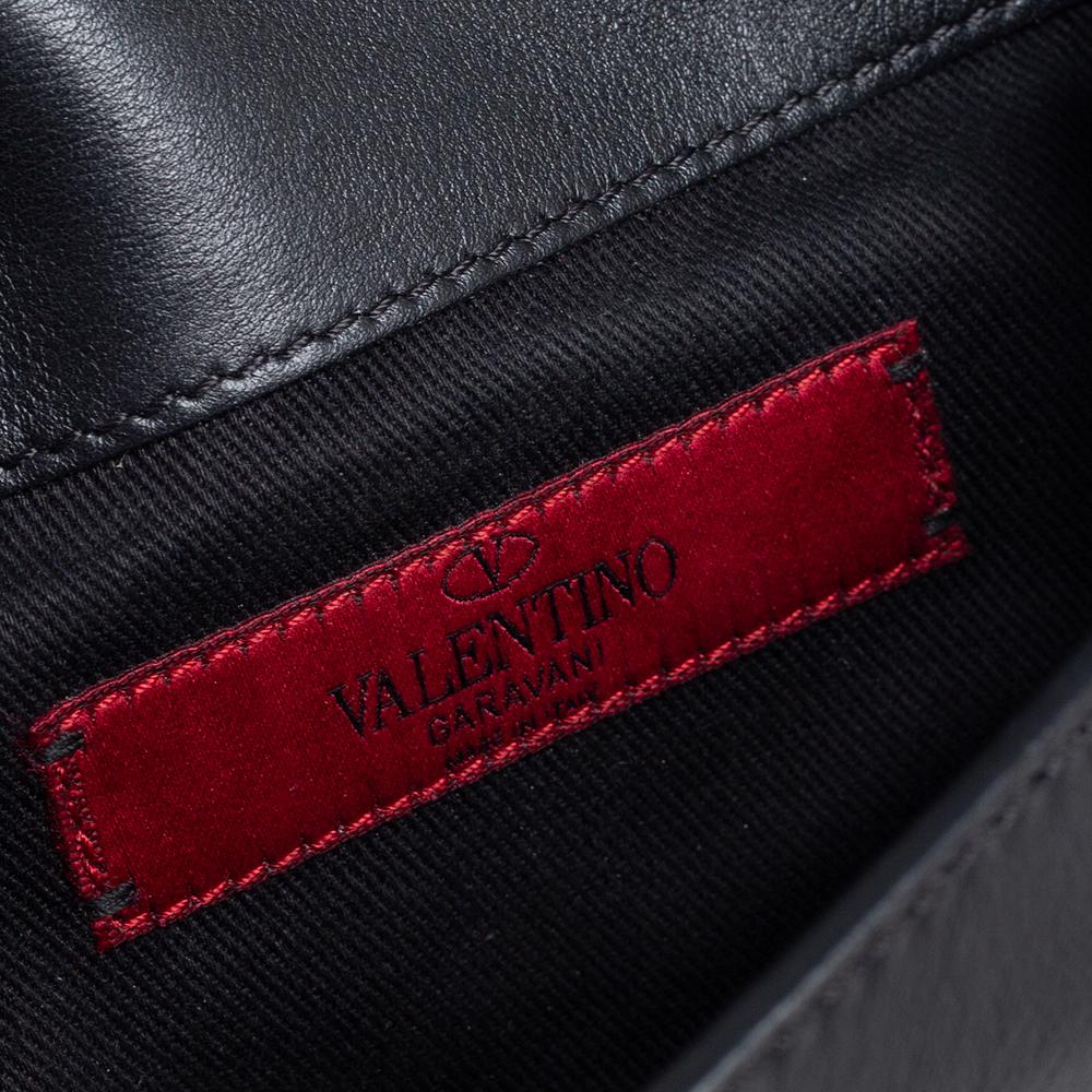 Women's Valentino Black Leather Rockstud Belt Bag