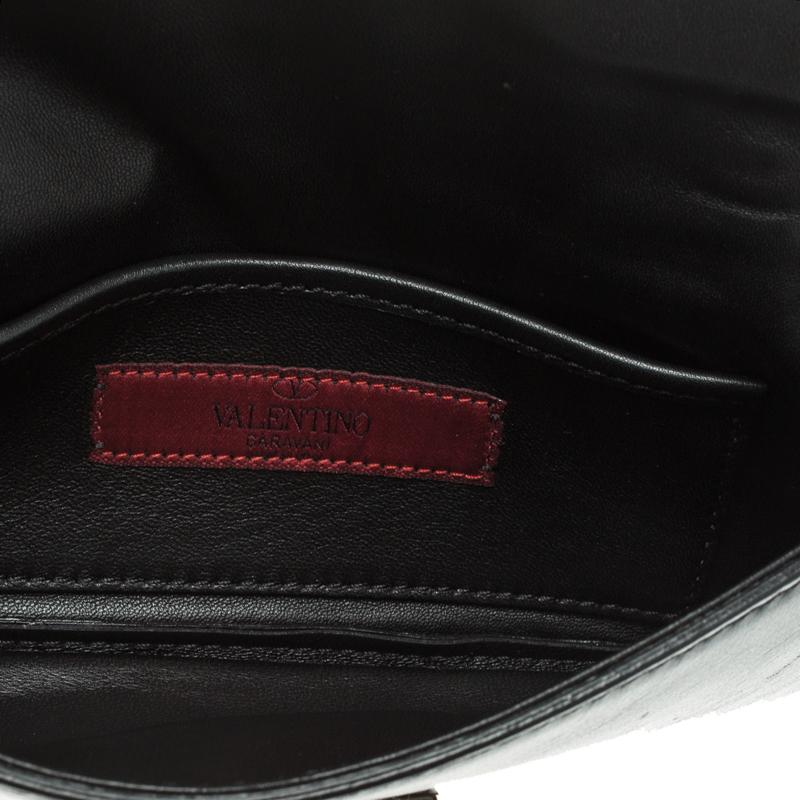 Valentino Black Leather Rockstud Clutch Bag 3
