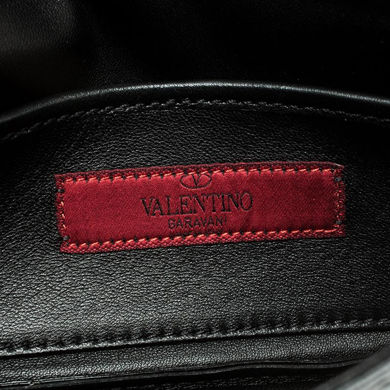 Valentino Black Leather Rockstud Clutch Bag 4