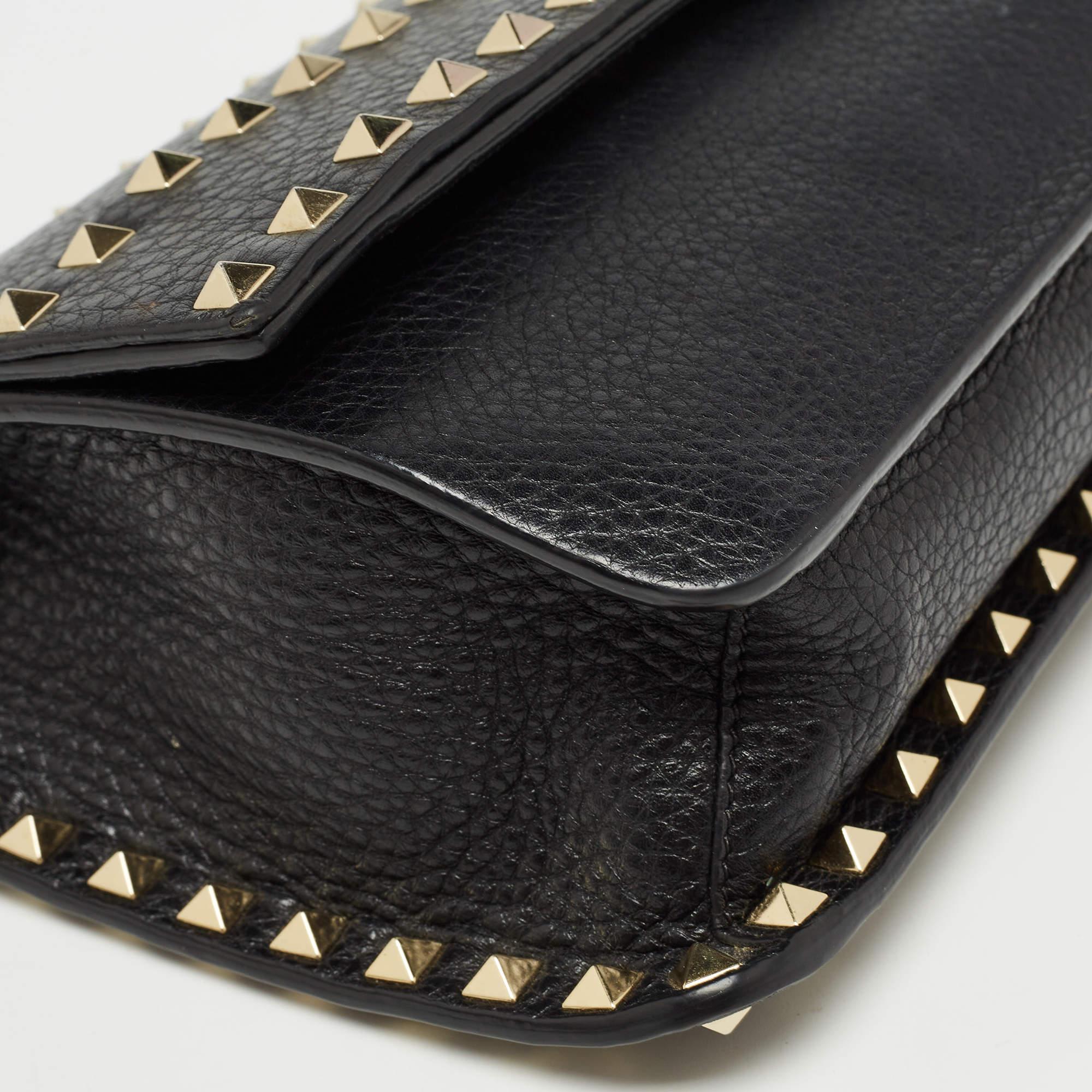 Valentino Black Leather Rockstud Crossbody Bag 6