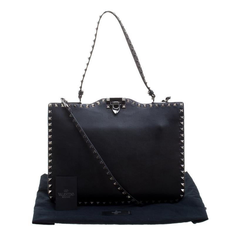Valentino Black Leather Rockstud Crossbody Bag 7