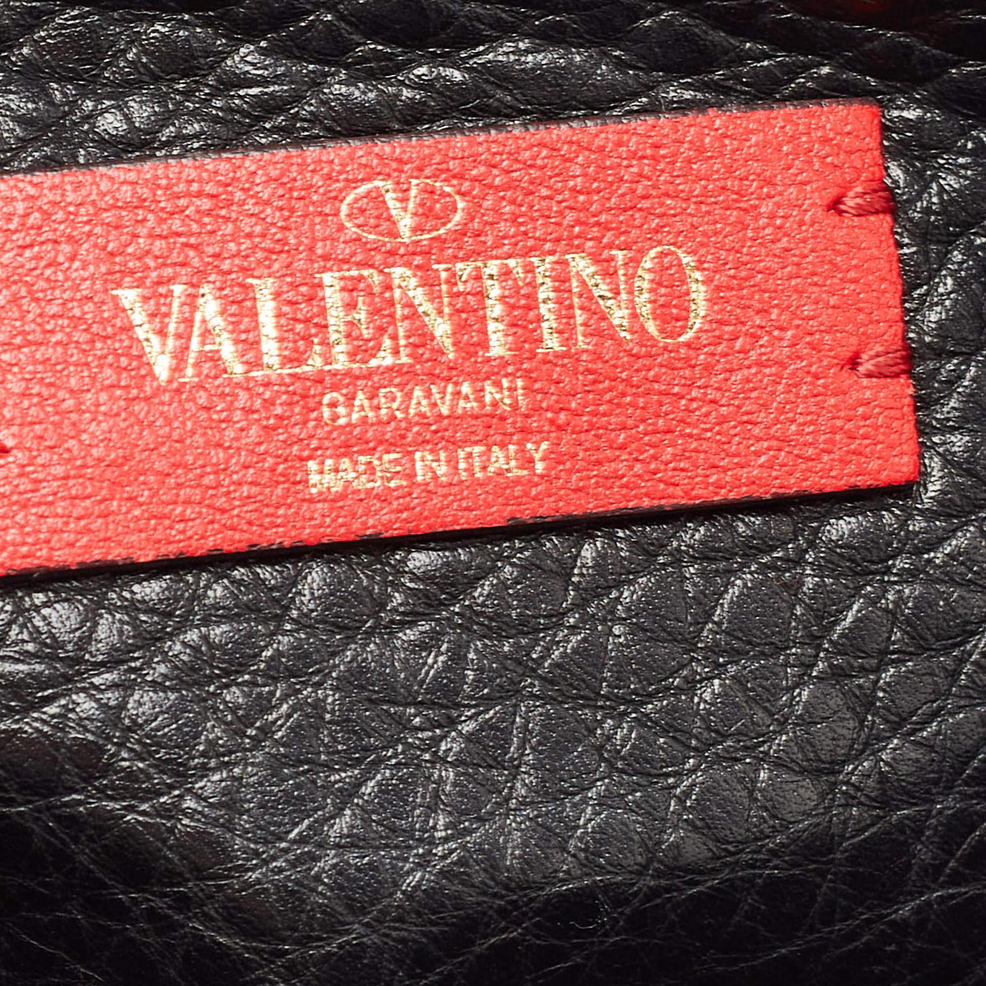 Valentino Black Leather Rockstud Crossbody Bag 1
