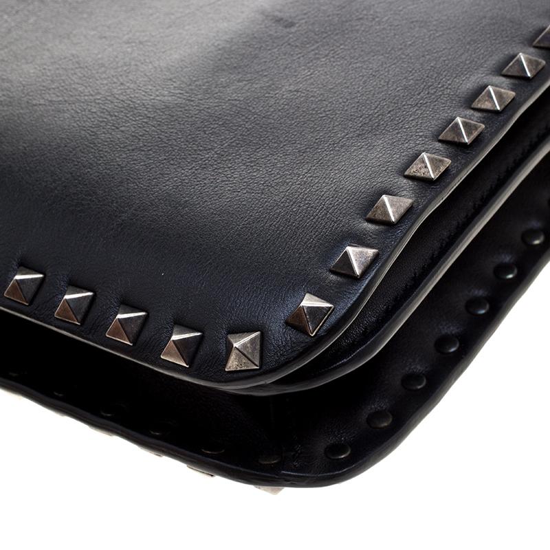 Valentino Black Leather Rockstud Crossbody Bag 5