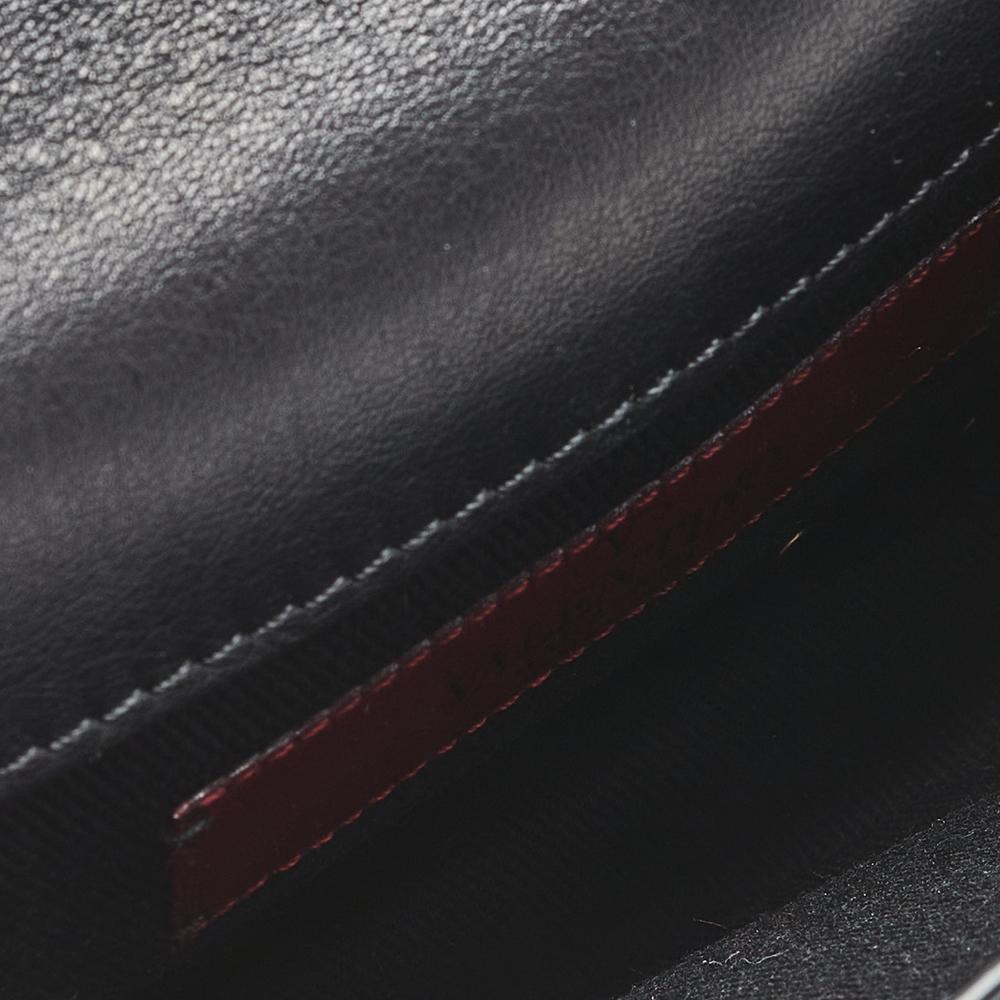Women's Valentino Black Leather Rockstud Flap Belt Bag