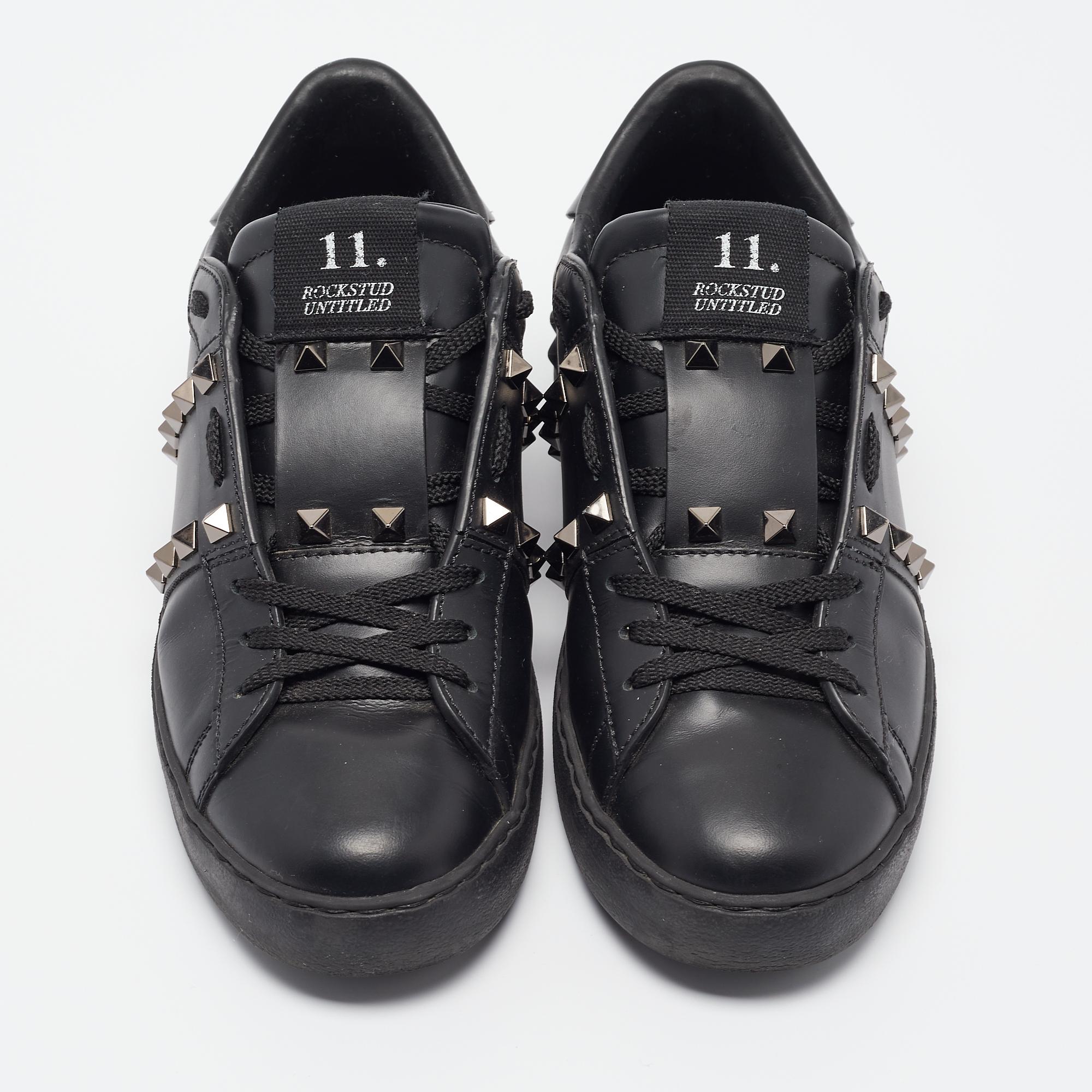 Presented in a classic silhouette, these Valentino sneakers are a seamless combination of luxury, comfort, and style. These sneakers are designed with signature details and comfortable insoles.

Includes: Original Box, Extra Studs, Extra Laces, Info