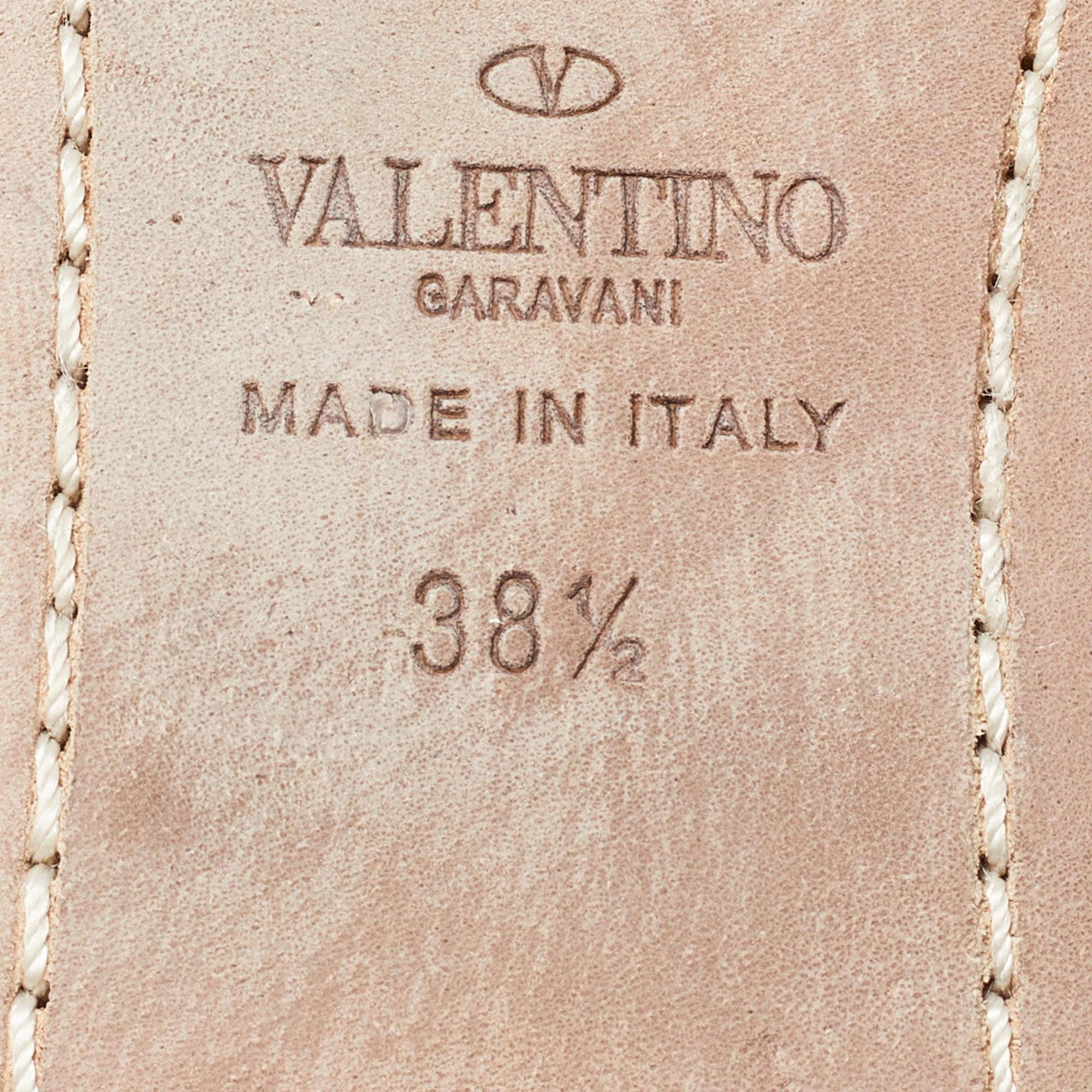 Valentino Black Leather Rockstud Mary Jane Bow Ballet Flats Size 38.5 In Good Condition In Dubai, Al Qouz 2