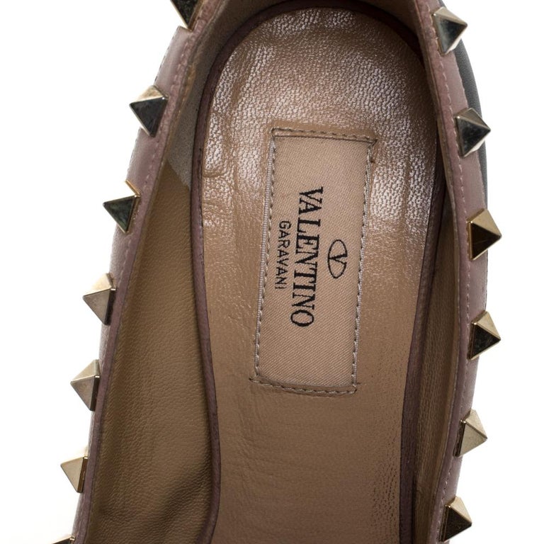 valentino rockstud peep toe booties