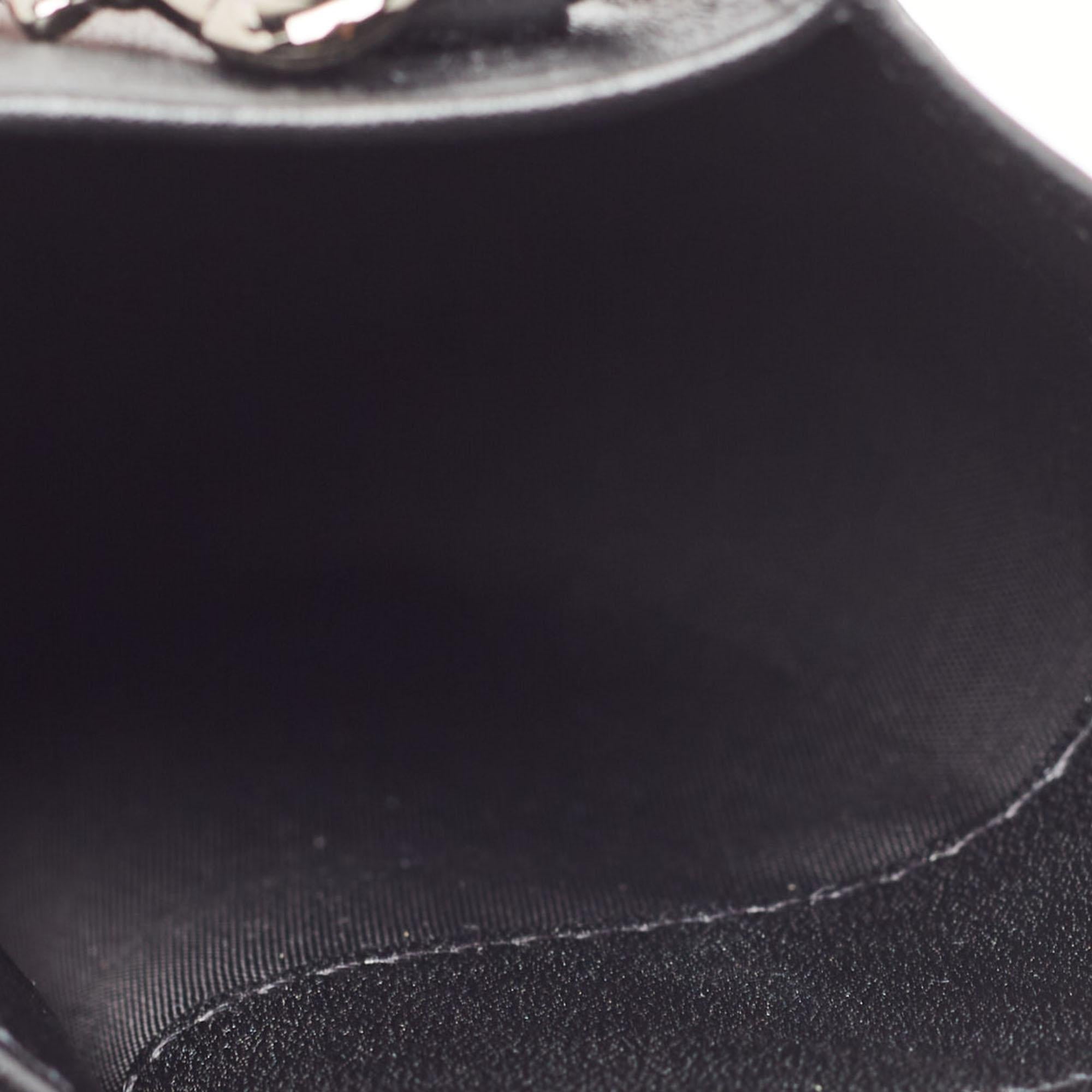 Valentino Black Leather Rockstud Phone Crossbody Bag 3