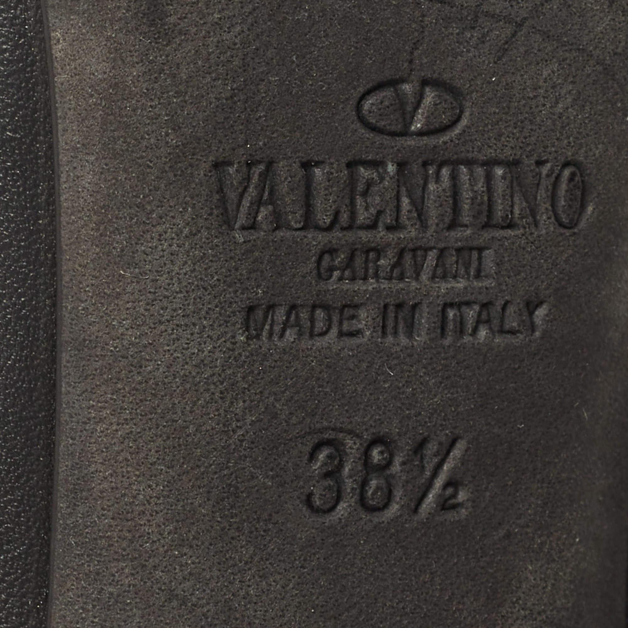 Valentino Black Leather Rockstud Pump 4