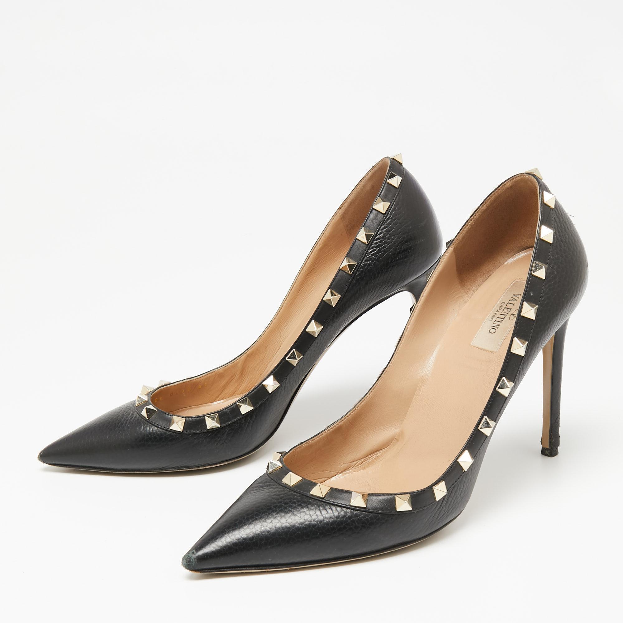 black rockstud heels