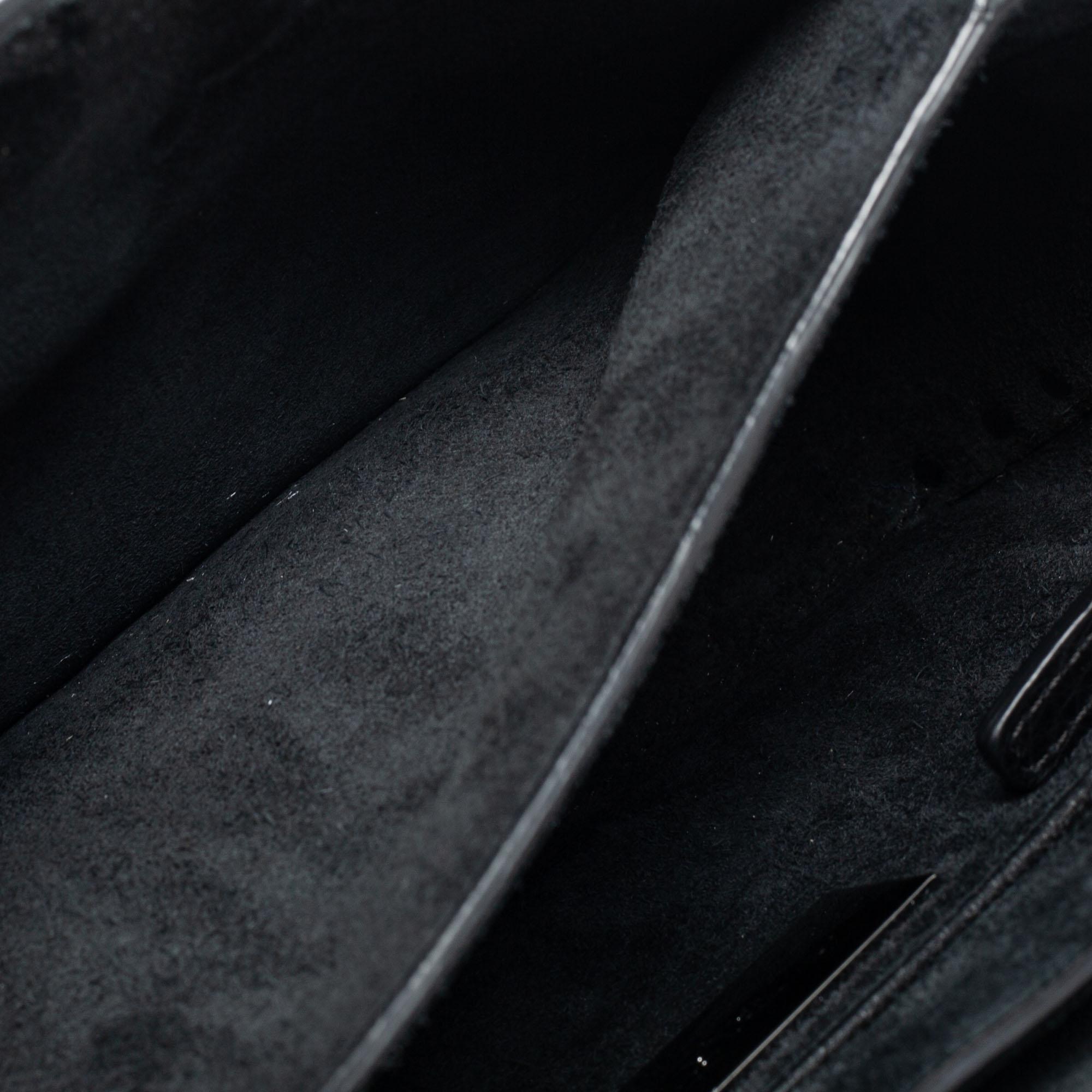 Valentino Black Leather Rockstud Rolling Shoulder Bag 6