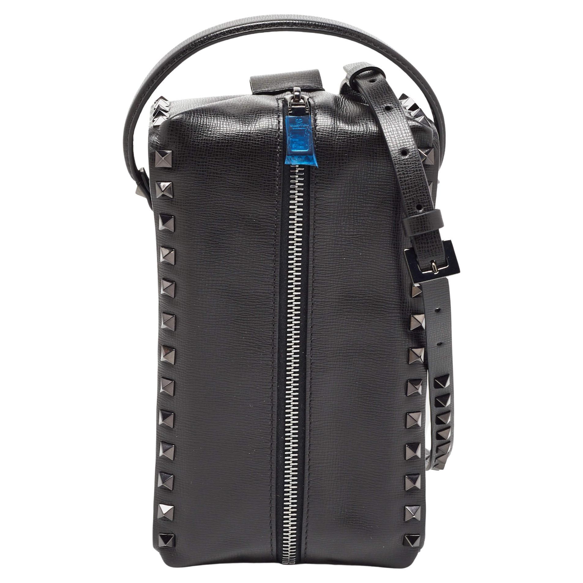 Valentino Rockstud Half Moon Saddle Bag in Brown main image 0