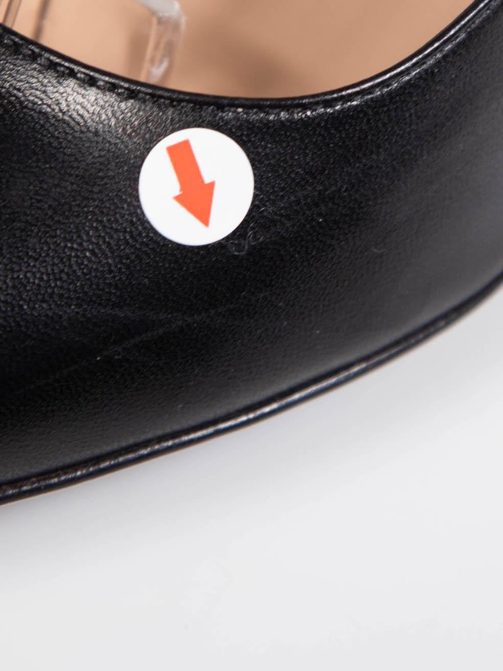 Valentino Black Leather Rockstud Strap Heels Size IT 38.5 For Sale 1