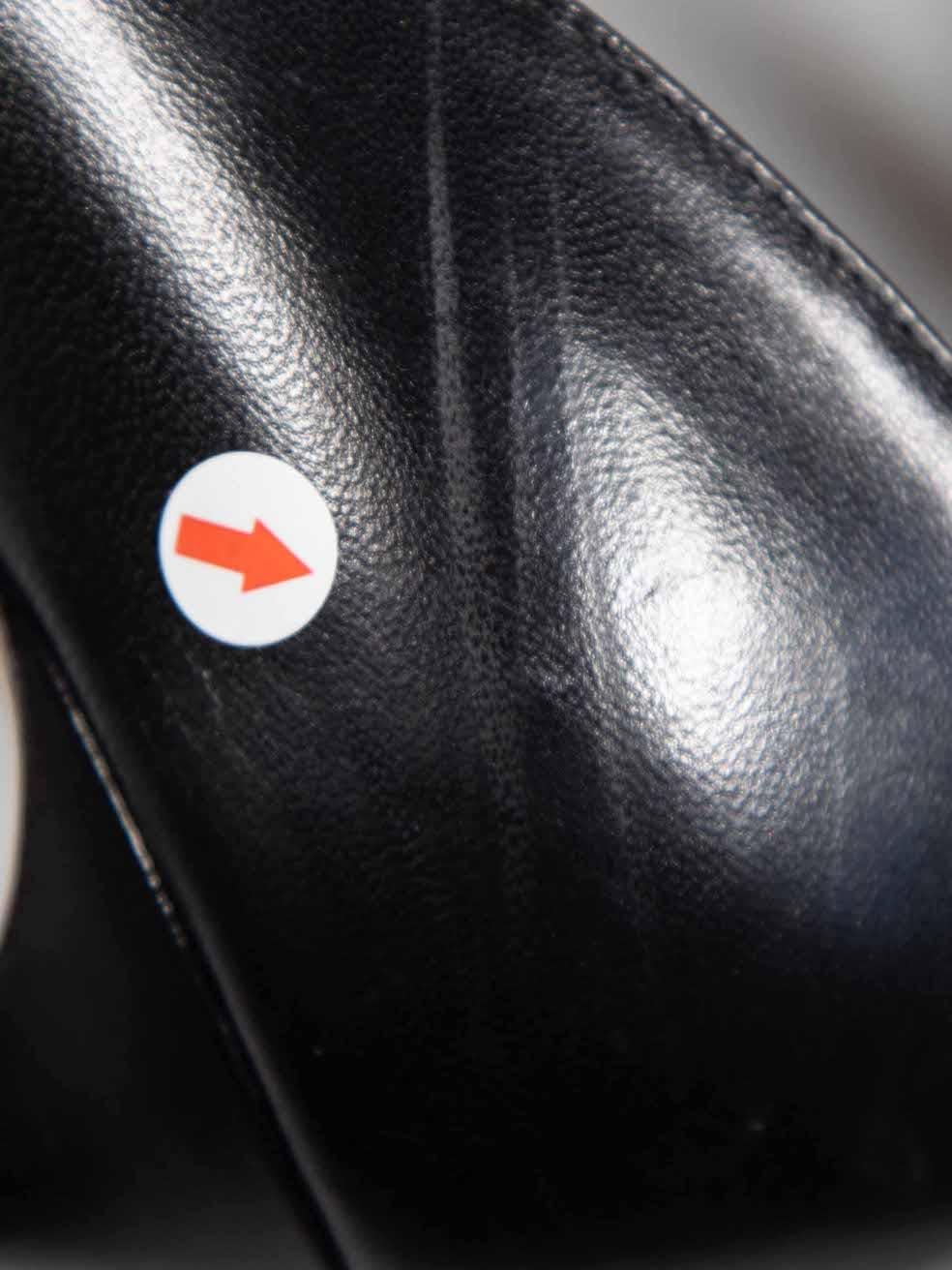 Valentino Black Leather Rockstud Strap Heels Size IT 38.5 For Sale 2