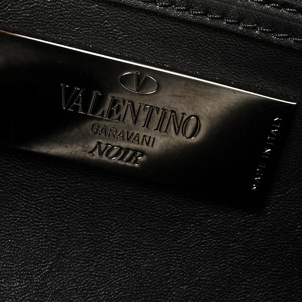 Valentino Black Leather Rockstud Tote 1