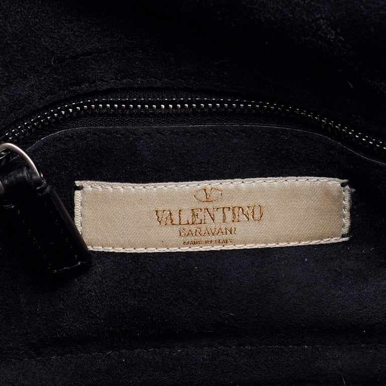 VALENTINO leather Rockstud Logo 2-Way Shoulder Bag Tote Bag black main image 1