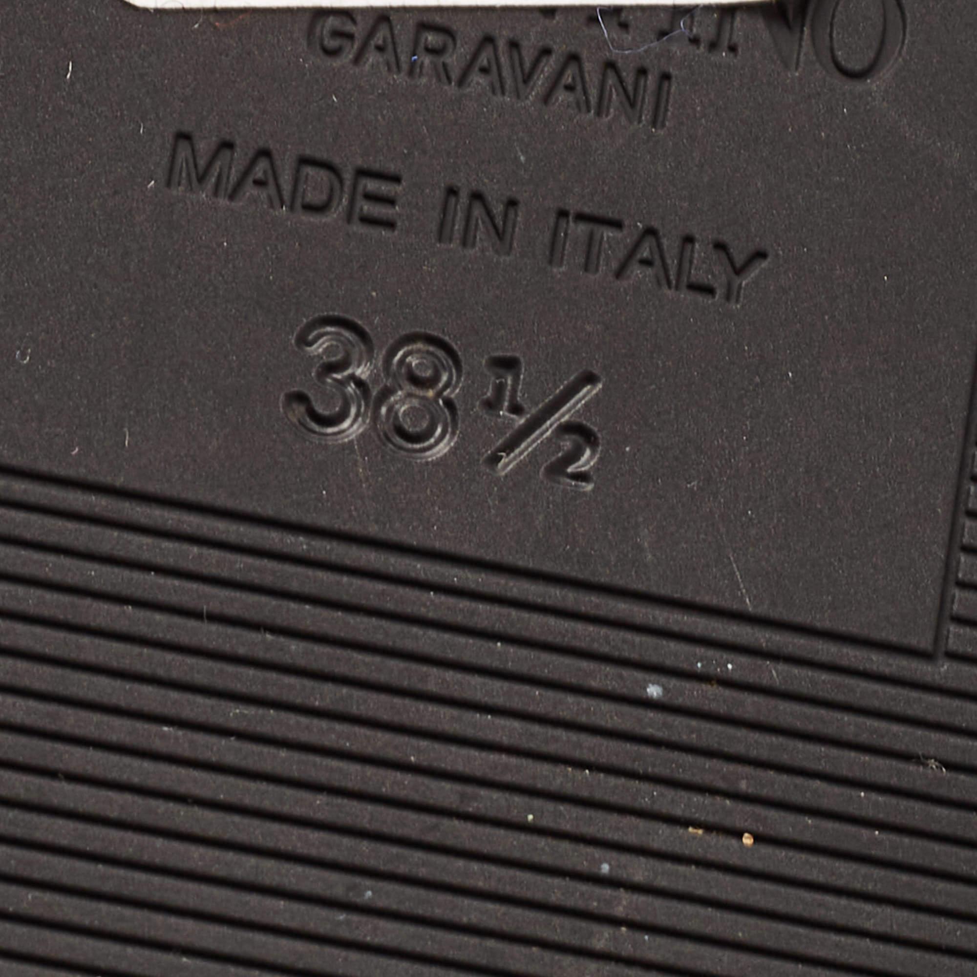 Valentino Black Leather Roman Stud Buckle Detail Flat Mules Size 38.5 4