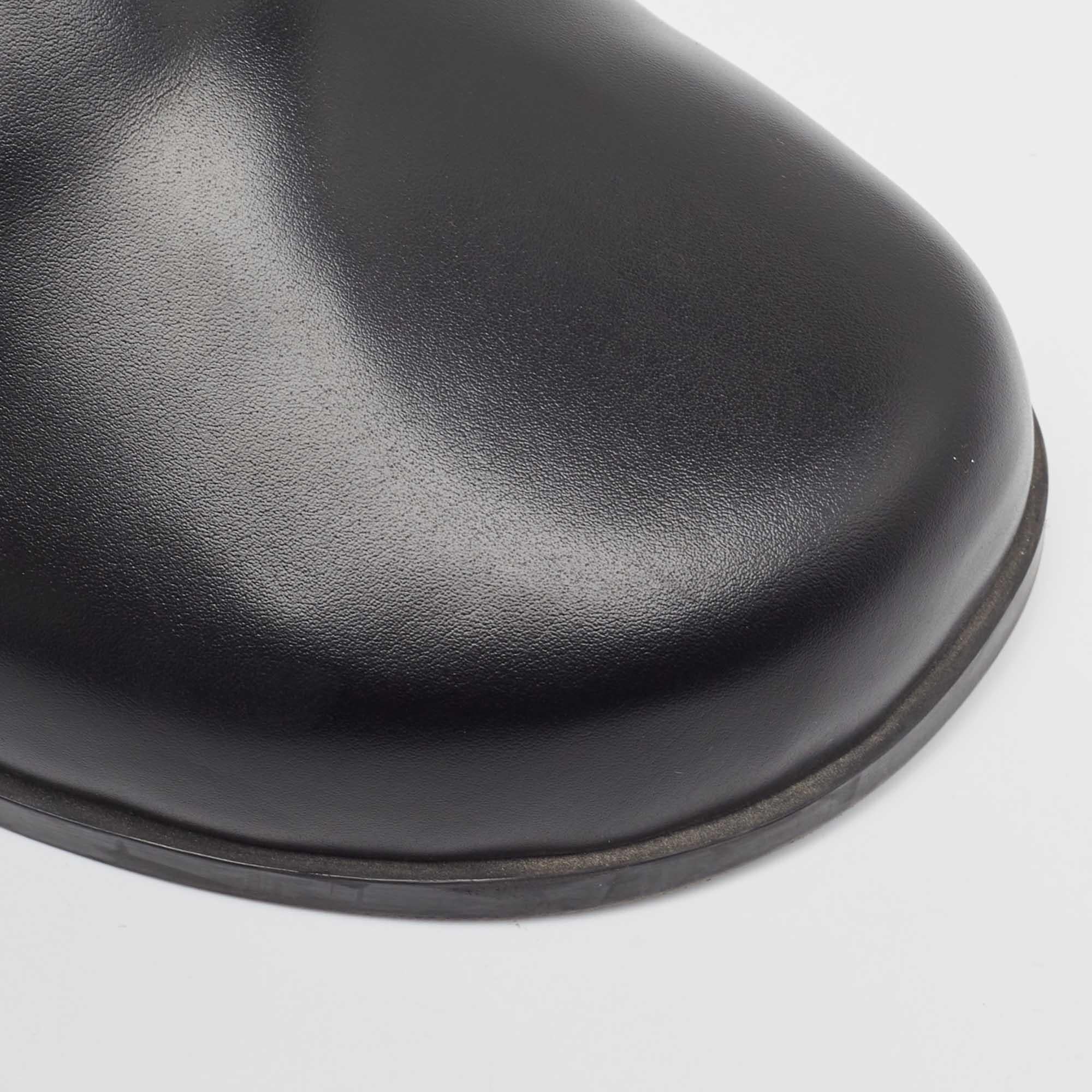 Valentino Black Leather Roman Stud Sabot Flat Clogs Size 38.5 3