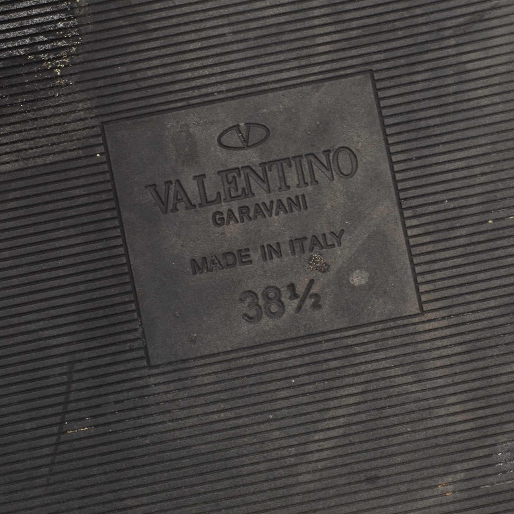 Valentino Black Leather Roman Stud Sabot Flat Clogs Size 38.5 4