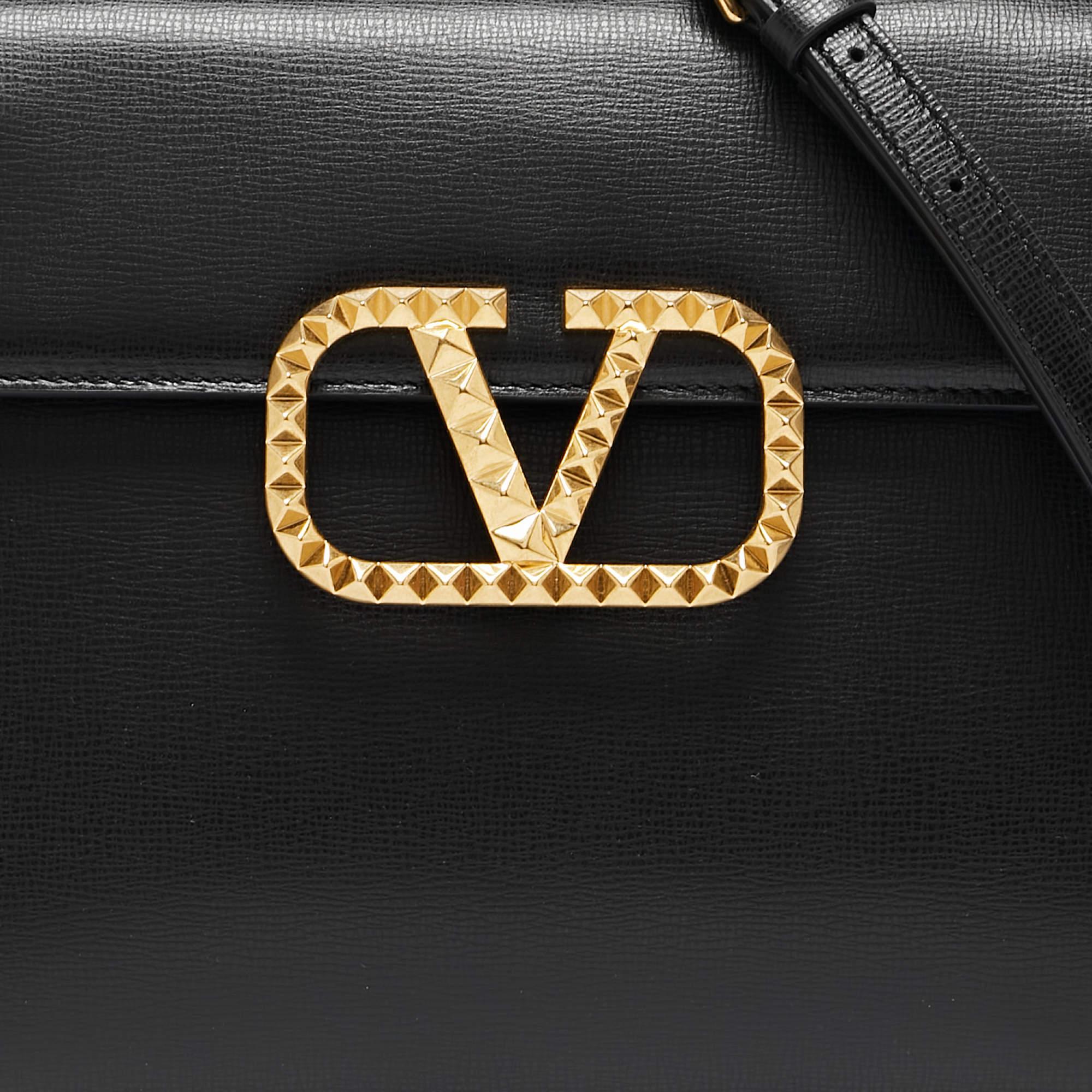 Valentino Black Leather Small Alcove Top Handle Bag 11